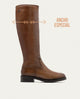 BOTAS ALTAS DE PIEL CAÑA ANCHA JULIETA CUERO
