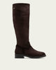 BOTAS ALTAS DE PIEL CON CREMALLERA JADE MOKA