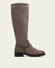 BOTAS ALTAS DE PIEL CON CREMALLERA JADE GRIS