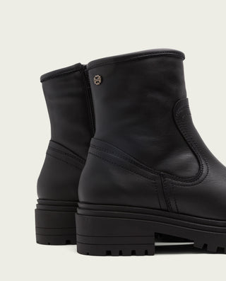 BOTINES DE PIEL CON CREMALLERA KIARA NEGRO