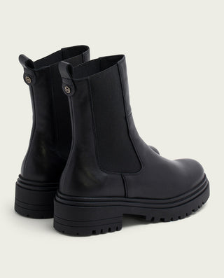 BOTINES DE PIEL CON ELÁSTICOS KATIA NEGRO
