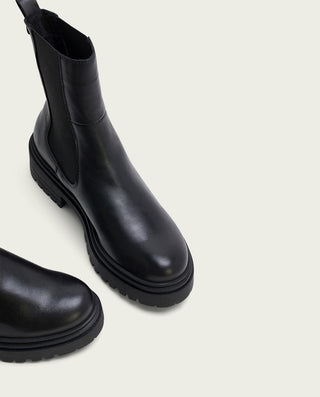 BOTINES DE PIEL CON ELÁSTICOS KATIA NEGRO