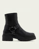 BOTINES DE SERRAJE CON ELÁSTICOS KIRA NEGRO