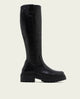 BOTINES DE PIEL CON CREMALLERA KIM NEGRO