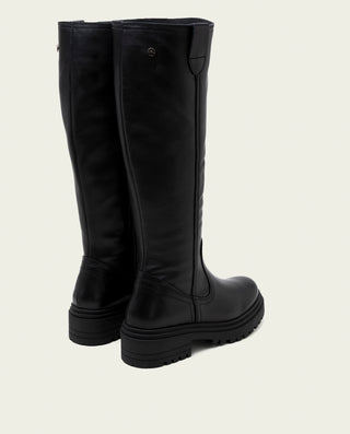 BOTINES DE PIEL CON CREMALLERA KIM NEGRO