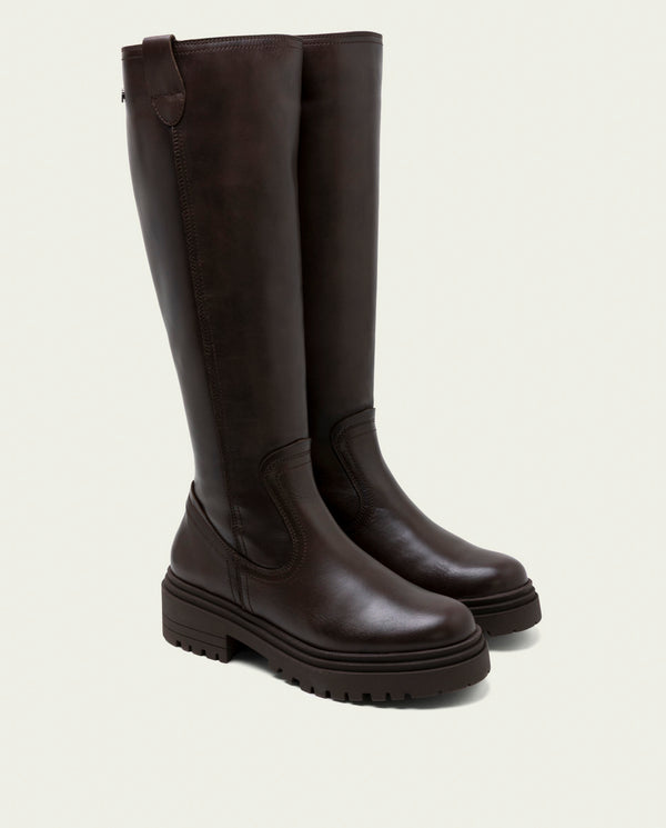 BOTINES DE PIEL CON CREMALLERA KIM MOKA