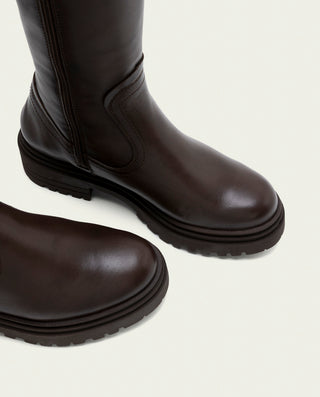 BOTINES DE PIEL CON CREMALLERA KIM MOKA
