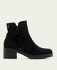 BOTINES DE PIEL CON CREMALLERA LUNA NEGRO