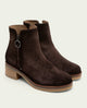 BOTINES DE PIEL CON CREMALLERA LUNA MOKA