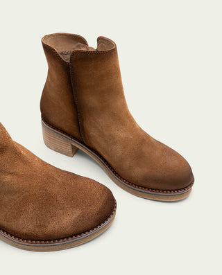 BOTINES DE PIEL CON CREMALLERA LUNA CUERO