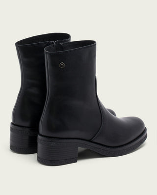 BOTINES DE PIEL CON CREMALLERA LOLA NEGRO