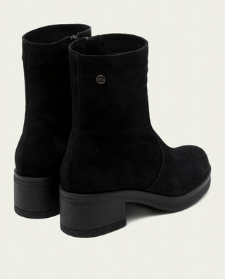 BOTINES DE PIEL CON CREMALLERA LIDIA NEGRO