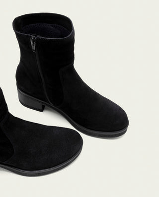 BOTINES DE PIEL CON CREMALLERA LIDIA NEGRO