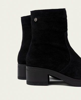 BOTINES DE PIEL CON CREMALLERA LIDIA NEGRO