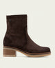 BOTINES DE PIEL CON CREMALLERA LIDIA MOKA
