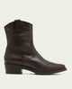 BOTINES DE PIEL CON CREMALLERA MARTA MOKA