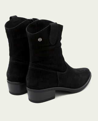 BOTINES DE PIEL CON CREMALLERA MALENA NEGRO