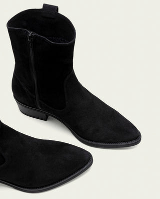 BOTINES DE PIEL CON CREMALLERA MALENA NEGRO
