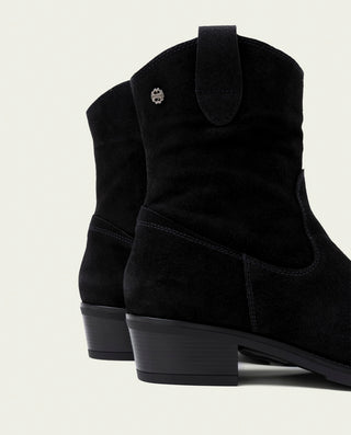 BOTINES DE PIEL CON CREMALLERA MALENA NEGRO