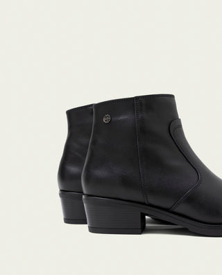 BOTINES DE PIEL CON CREMALLERA MIREIA NEGRO