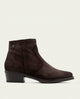 BOTINES DE PIEL CON CREMALLERA MARINA MOKA