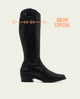 BOTAS DE PIEL CAÑA ANCHA MACARENA NEGRO