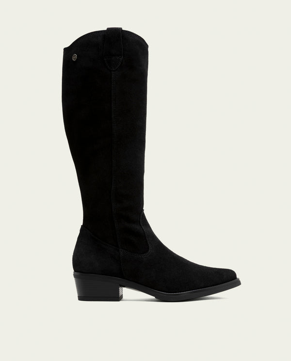 BOTAS DE PIEL CON CREMALLERA MANUELA NEGRO