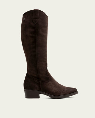 BOTAS DE PIEL CON CREMALLERA MANUELA MOKA