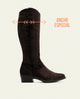 BOTAS DE PIEL CAÑA ANCHA MARIOLA MOKA