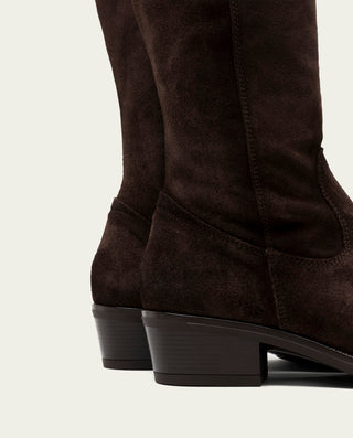 BOTAS DE PIEL CON CREMALLERA MANUELA MOKA