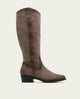 BOTAS DE PIEL CON CREMALLERA MANUELA GRIS