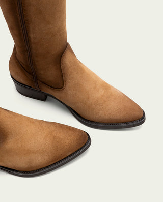 BOTAS DE PIEL CON CREMALLERA MANUELA CUERO