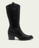 BOTAS COWBOY DE PIEL CON CREMALLERA NEREA NEGRO