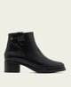 BOTINES DE PIEL DE TACÓN OLGA NEGRO