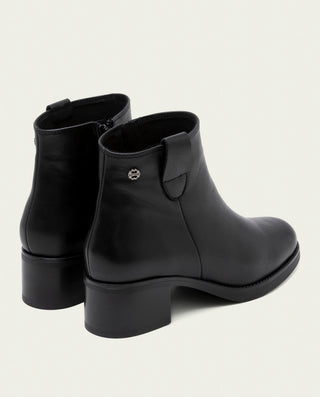 BOTINES DE PIEL DE TACÓN OLGA NEGRO