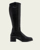 BOTAS DE PIEL DE TACÓN CON CREMALLERA OLIVIA NEGRO