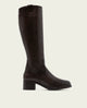 BOTAS DE PIEL DE TACÓN OLIVIA MOKA