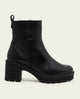 BOTINES DE PIEL CON CREMALLERA SOFÍA NEGRO
