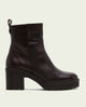 BOTINES DE PIEL CON CREMALLERA SOFÍA MOKA