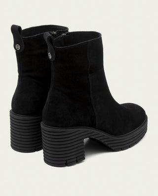 BOTINES DE PIEL DE TACÓN CON CREMALLERA SALMA NEGRO