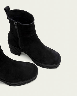 BOTINES DE PIEL DE TACÓN CON CREMALLERA SALMA NEGRO