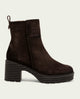 BOTAS DE SERRAJE CON CREMALLERA SALMA MOKA
