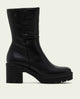 BOTAS DE PIEL CON CREMALLERA SONIA NEGRO