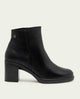 BOTINES DE PIEL DE TACÓN TERESA NEGRO