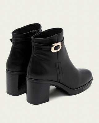 BOTINES DE PIEL DE TACÓN TATIANA NEGRO