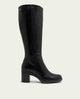 BOTAS DE PIEL DE TACÓN TRIANA NEGRO