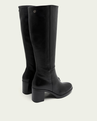 BOTAS DE PIEL DE TACÓN TRIANA NEGRO