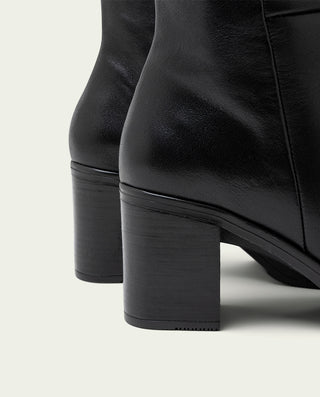 BOTAS DE PIEL DE TACÓN TRIANA NEGRO