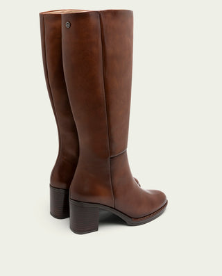 BOTAS DE PIEL DE TACÓN TRIANA CUERO