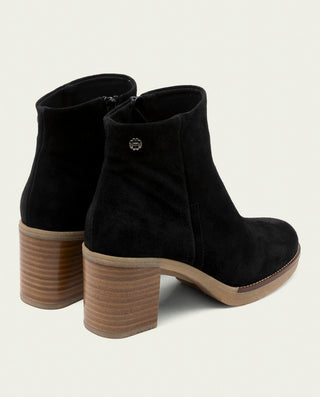 BOTINES DE PIEL DE TACÓN TAMARA NEGRO